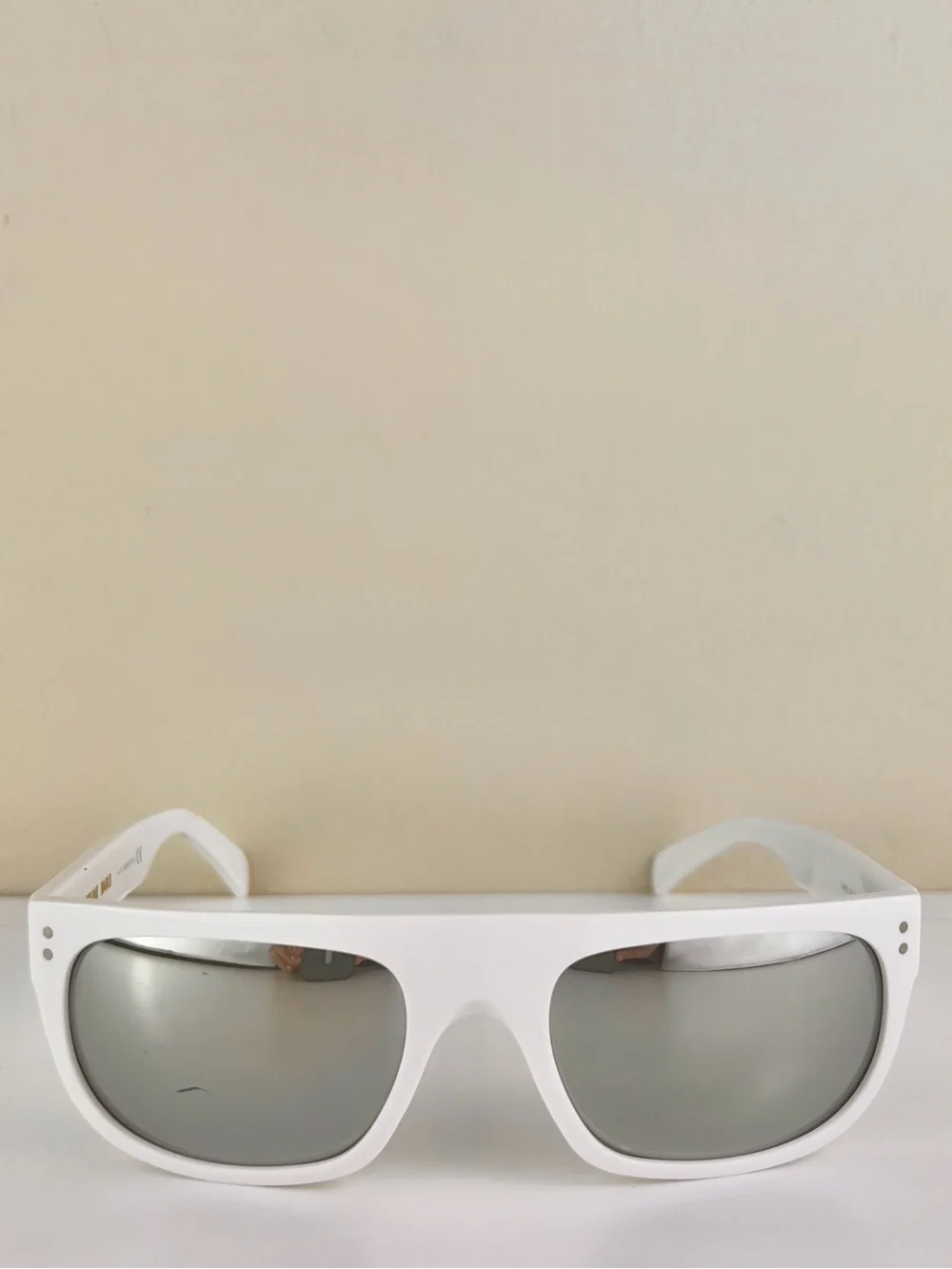 CELINE WHITE MIRRORED SUNGLASSES